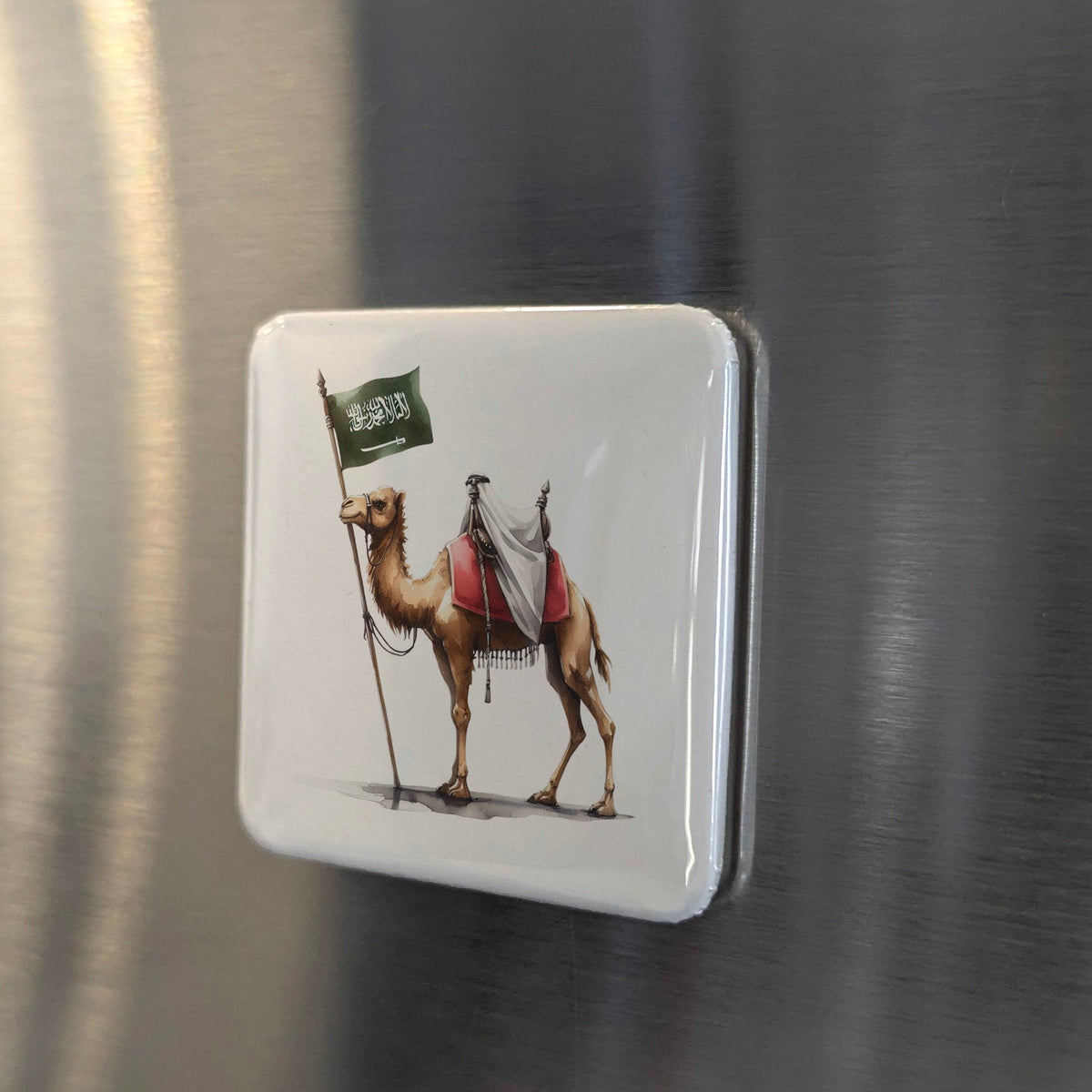 Saudi Arabia Asia Magnet | Arabian Camel Ship of the Desert on the Arabian Peninsula | 2x2 | Made in Canada