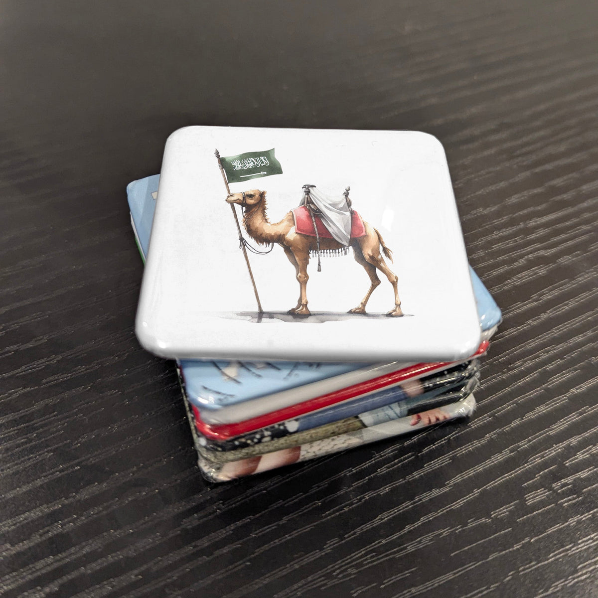 Saudi Arabia Asia Magnet | Arabian Camel Ship of the Desert on the Arabian Peninsula | 2x2 | Made in Canada
