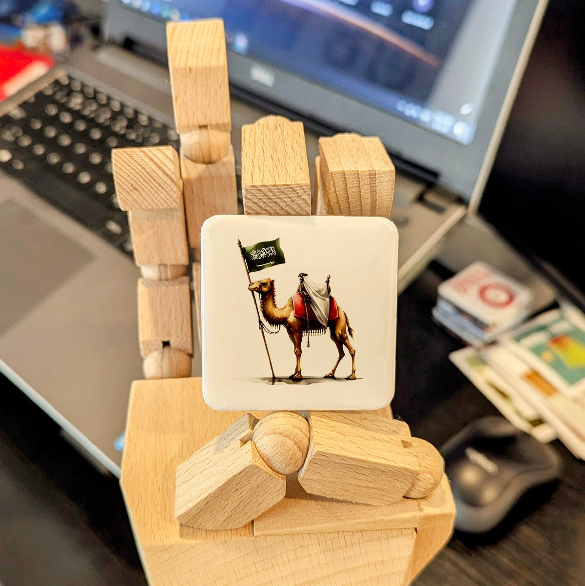 Saudi Arabia Asia Magnet | Arabian Camel Ship of the Desert on the Arabian Peninsula | 2x2 | Made in Canada