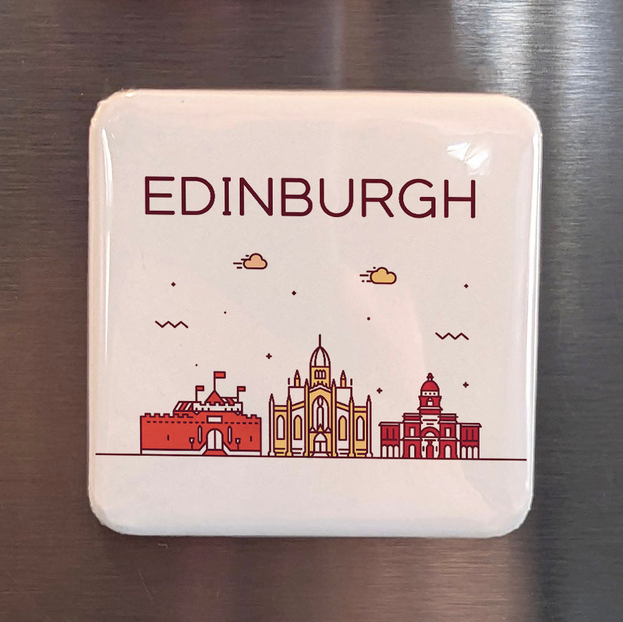Edinburgh Scotland Magnet | Athens of the North and Castle City on the Volcanic Rock | 2x2 | Made in Canada