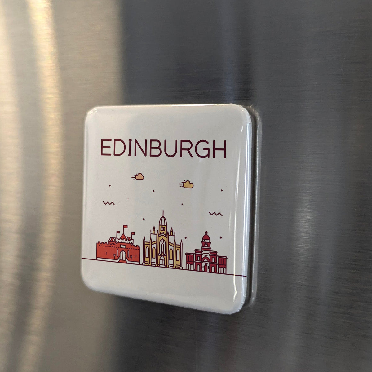 Edinburgh Scotland Magnet | Athens of the North and Castle City on the Volcanic Rock | 2x2 | Made in Canada