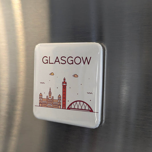 Glasgow Scotland Magnet | Dear Green Place and Industrial Giant of the River Clyde | 2x2 | Made in Canada - PhiloPerse