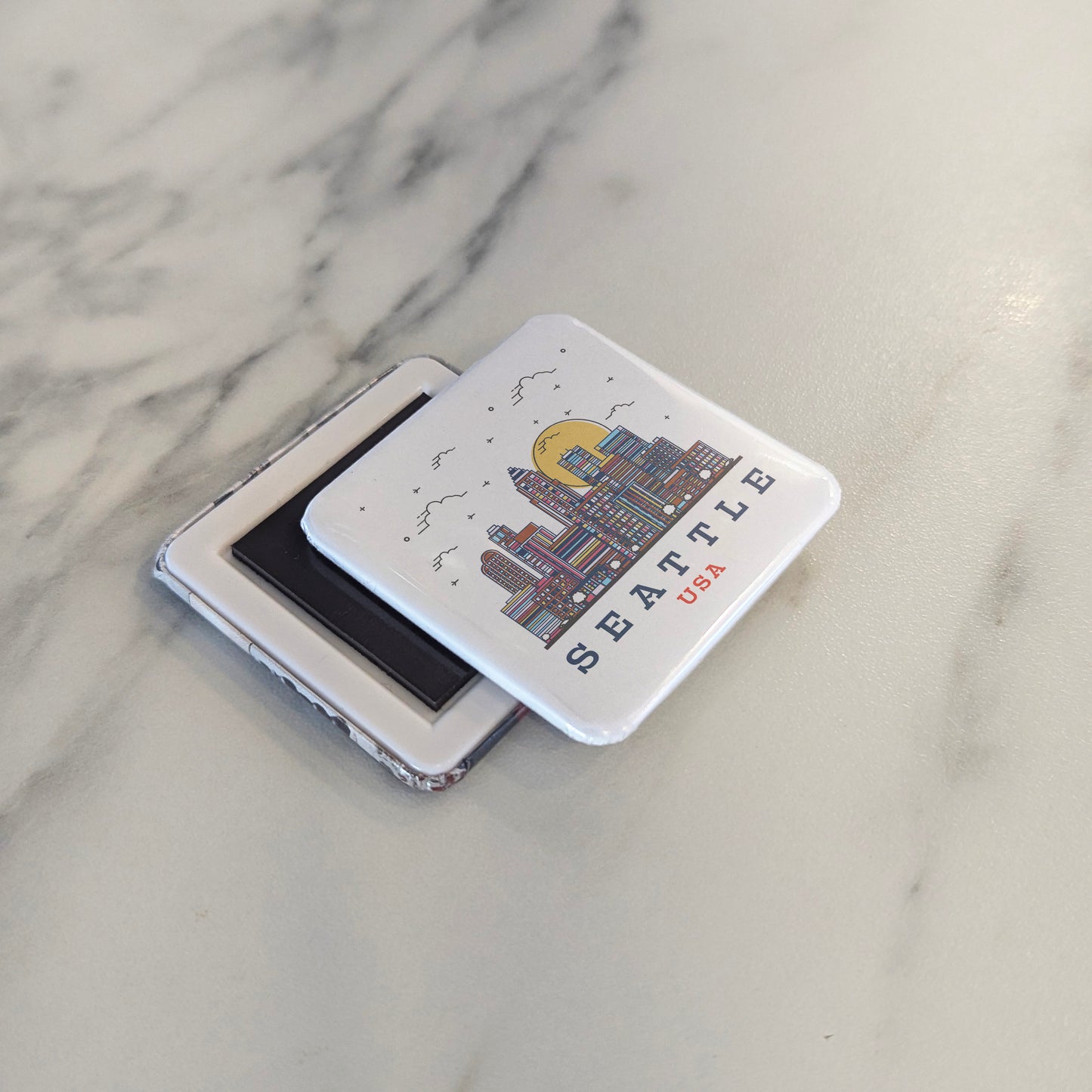 Seattle Washington Magnet | Emerald City | 2×2 | Made in Canada - PhiloPerse