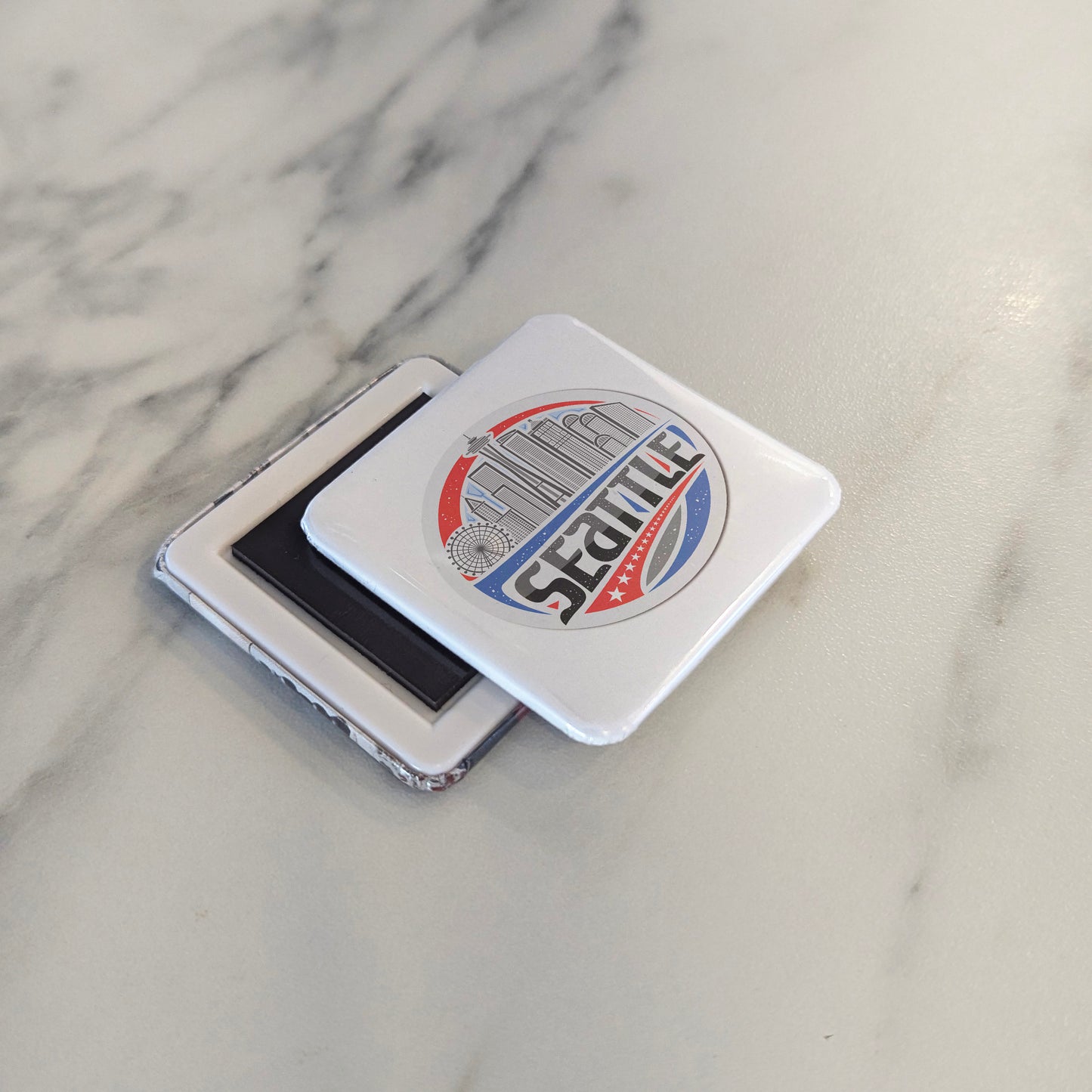 Seattle Washington Magnet | Rain City | 2×2 | Made in Canada - PhiloPerse