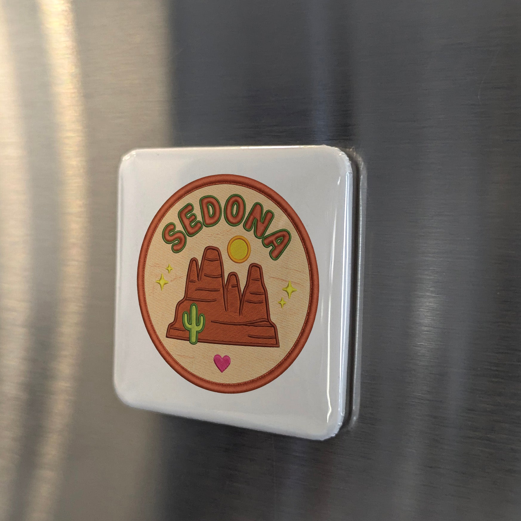 Sedona Arizona Magnet | Red Rocks Buttes | 2×2 | Made in Canada - PhiloPerse