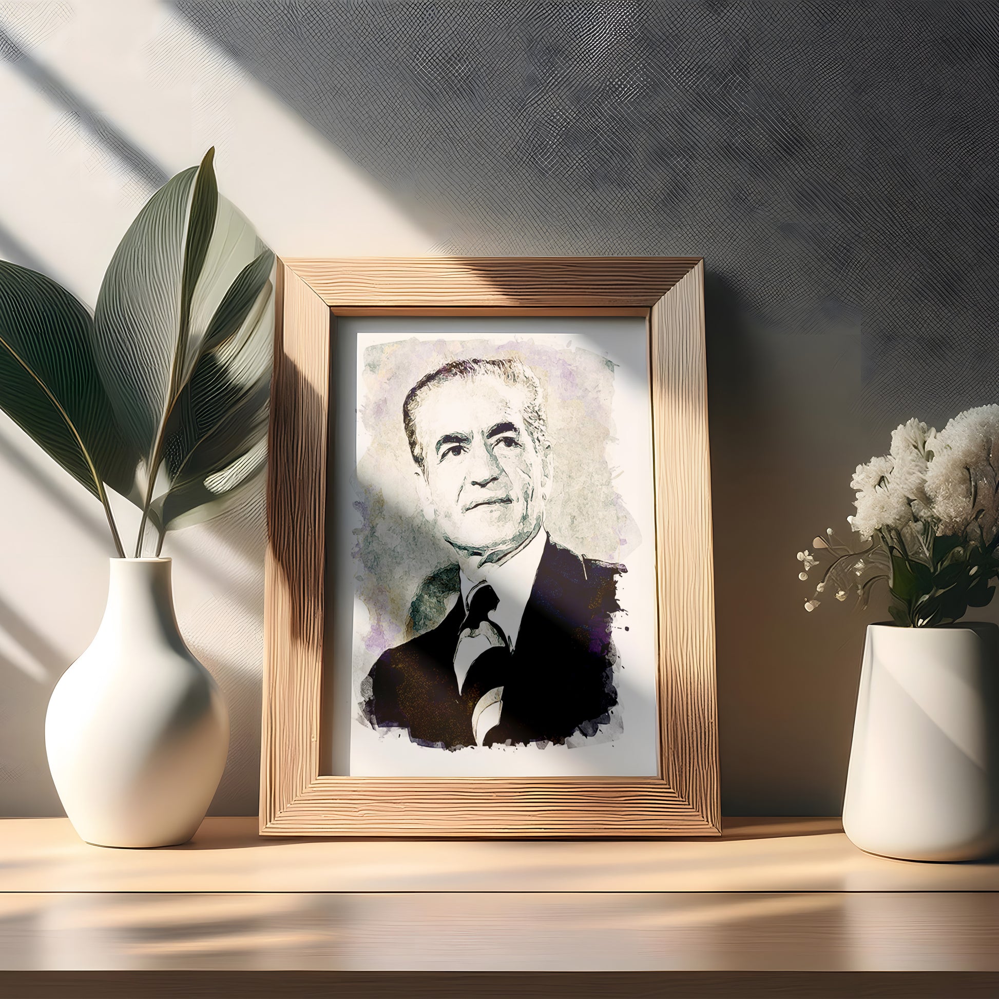 Mohammad Reza Shah Civilian Portrait, Iran, Art Print | 8×10 | Made in Canada - PhiloPerse
