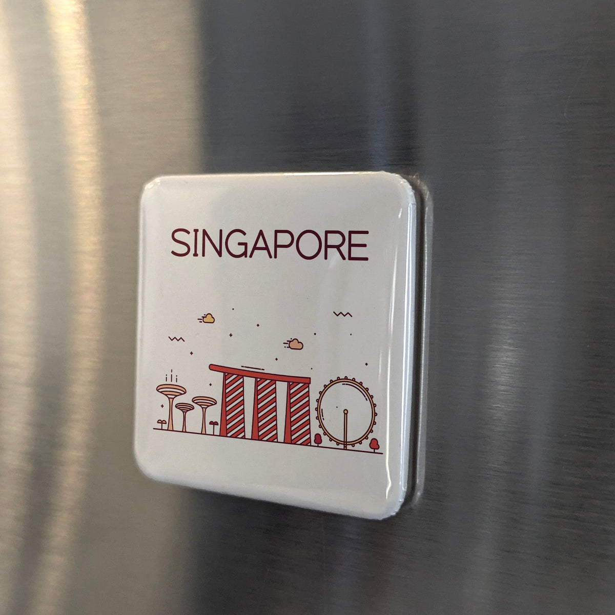 Singapore Asia Magnet | Lion City Garden City of the Strait of Malacca | 2x2 | Made in Canada