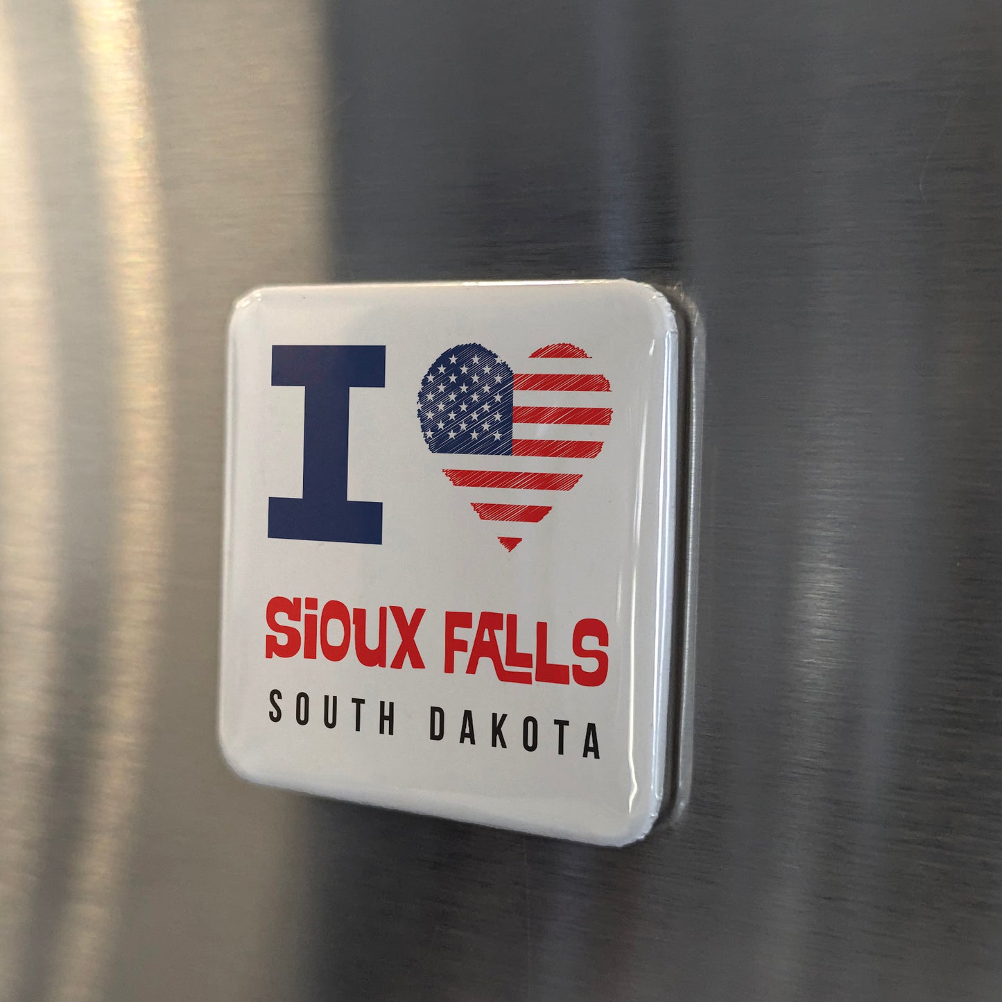 Sioux Falls South Dakota Magnet | Falls City | 2×2 | Made in Canada - PhiloPerse