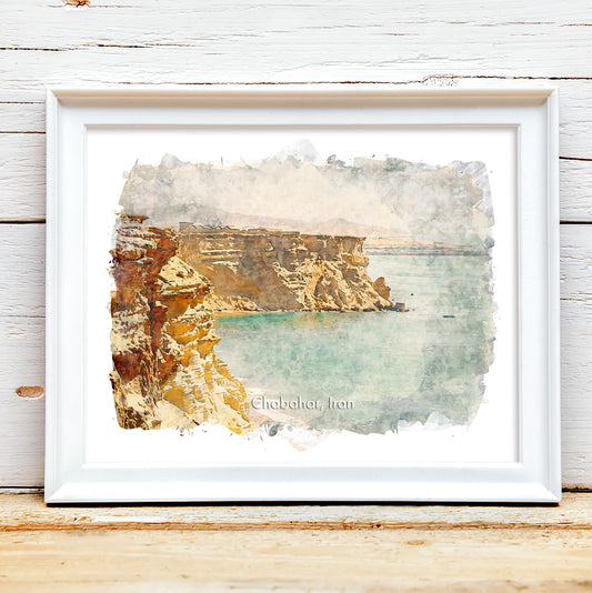 Chabahar Rocky Shore, Iran, Art Print | 8×10 | Made in Canada - PhiloPerse