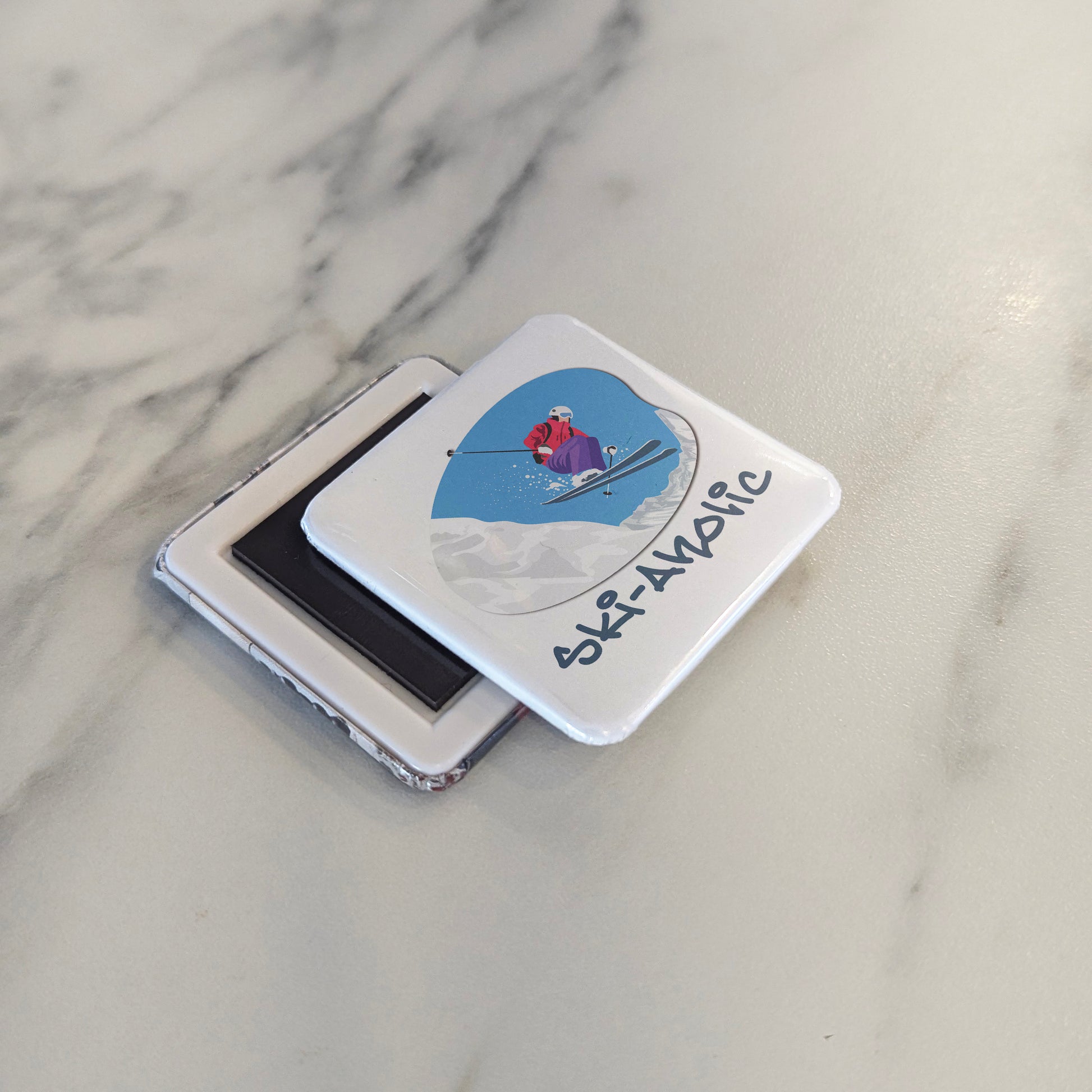 Ski-Aholic Fridge Magnet - PhiloPerse