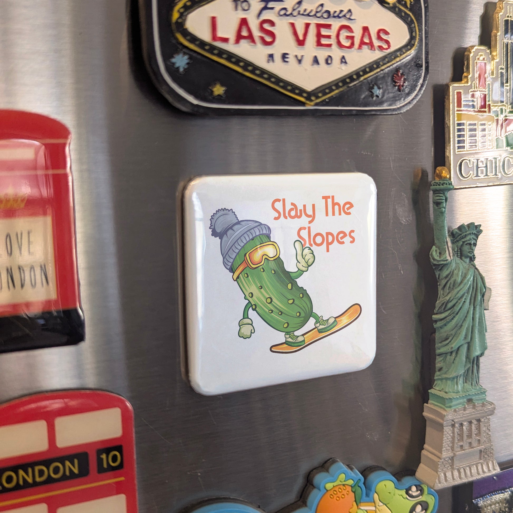 Slay the Slopes Fridge Magnet - PhiloPerse