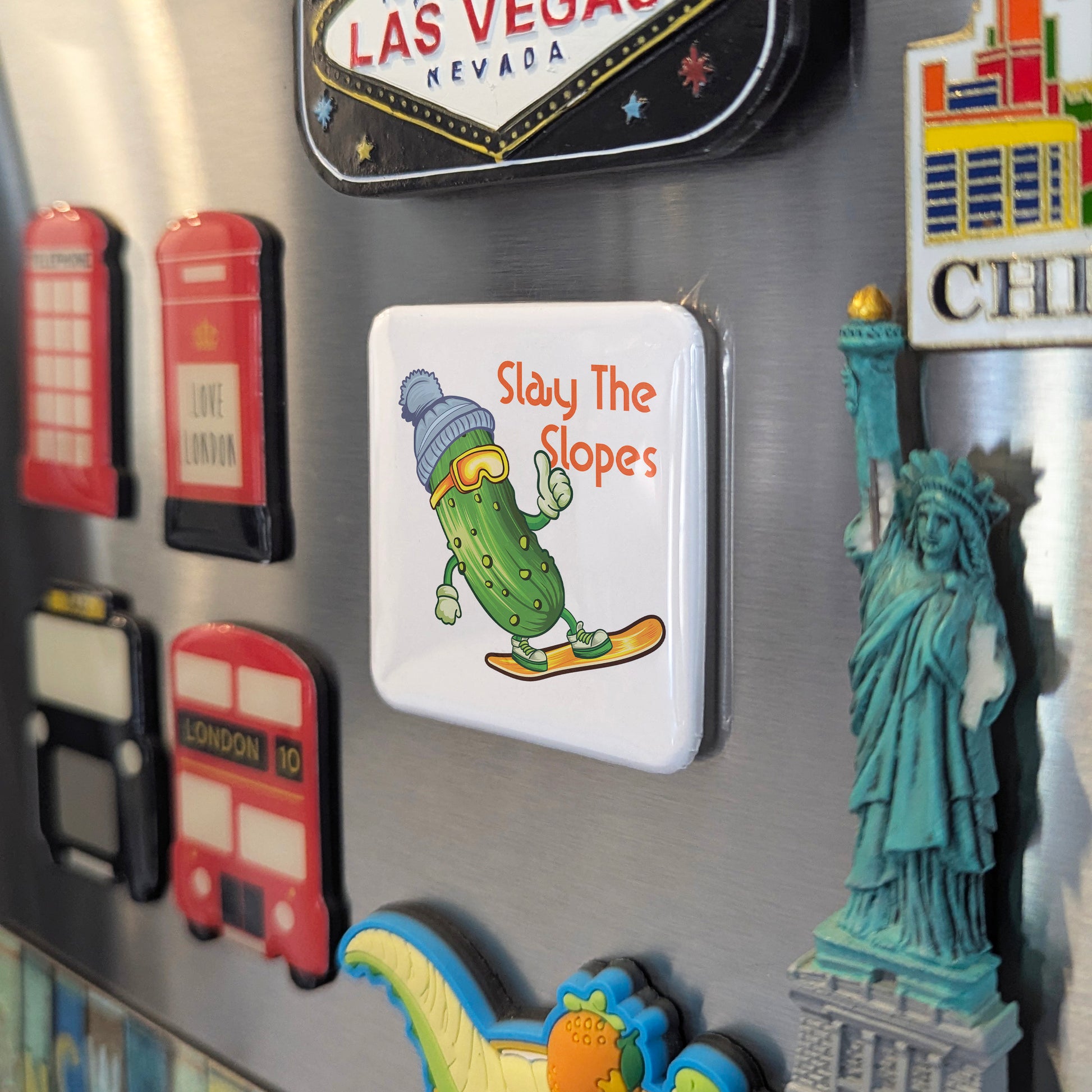 Slay the Slopes Fridge Magnet - PhiloPerse