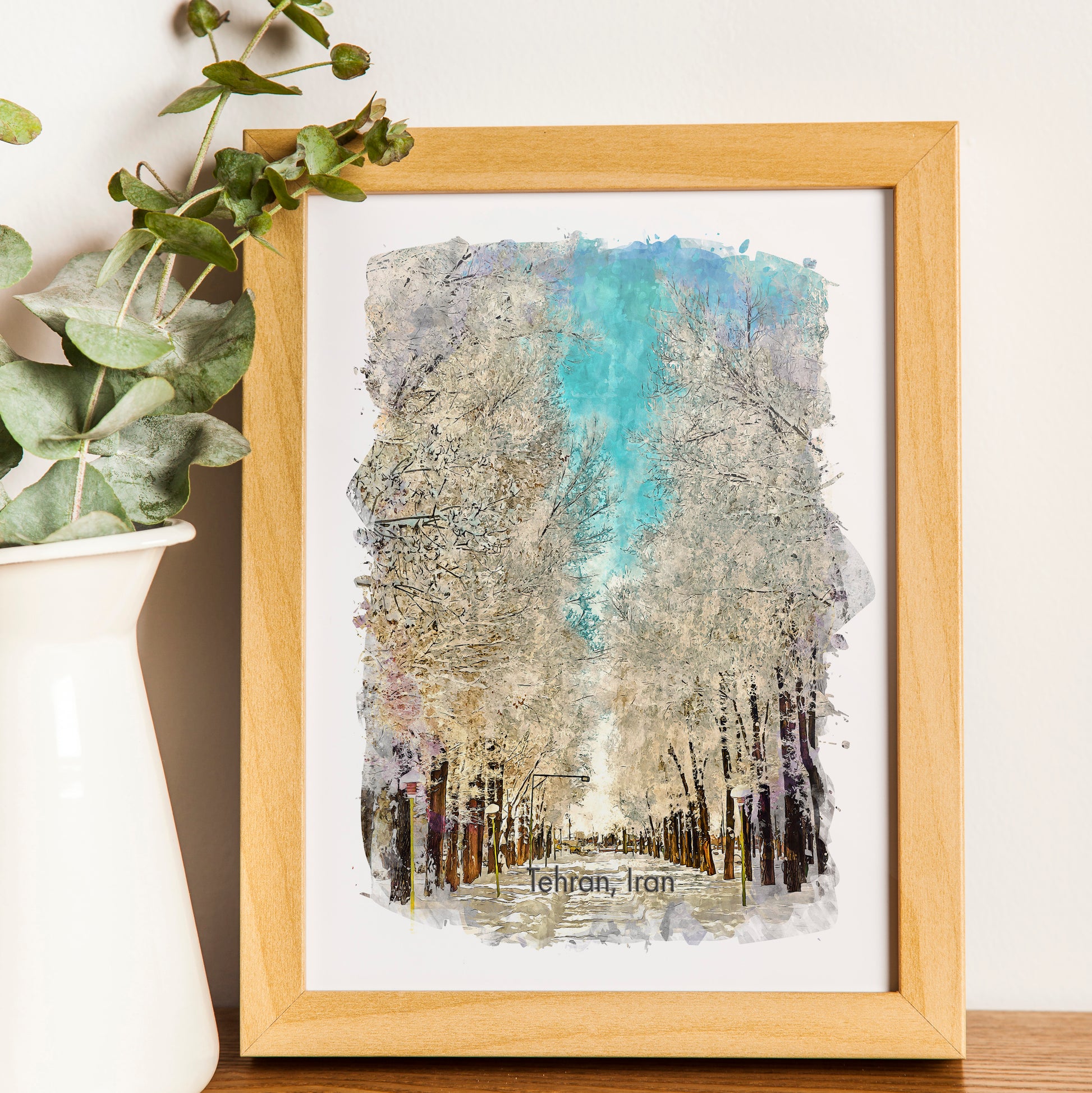 Tehran Snowy Boulevard, Iran, Art Print | 8×10 | Made in Canada - PhiloPerse