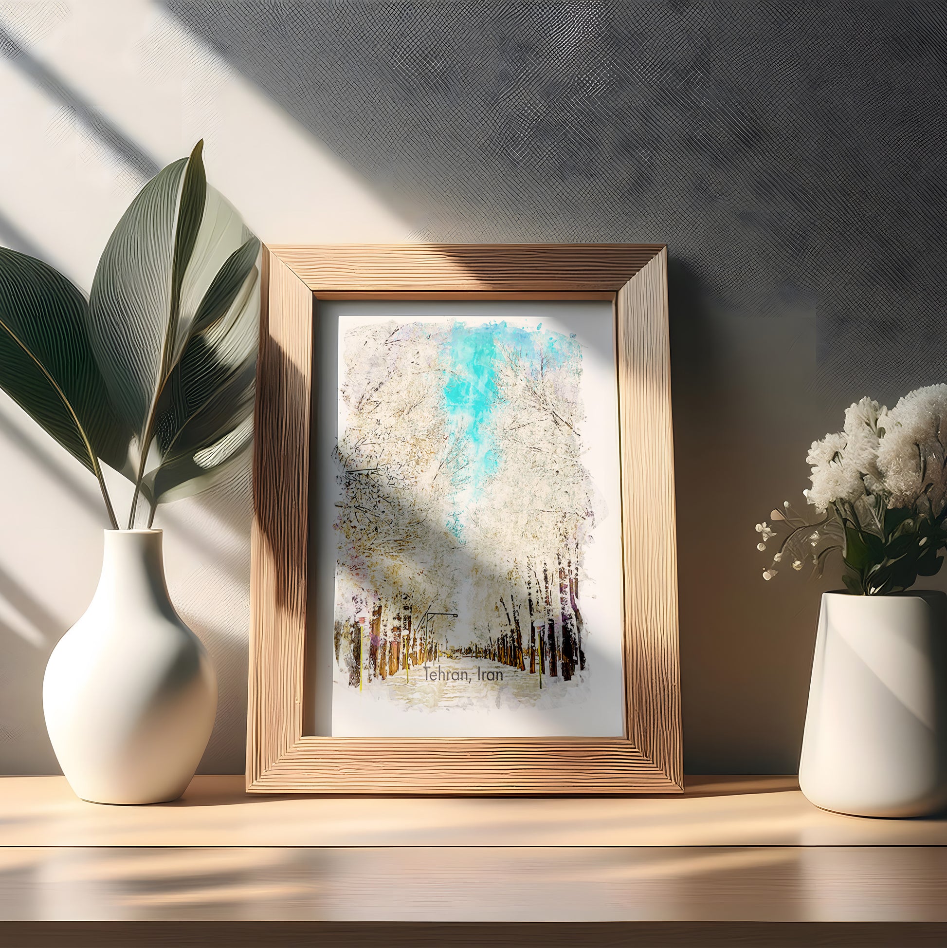Tehran Snowy Boulevard, Iran, Art Print | 8×10 | Made in Canada - PhiloPerse