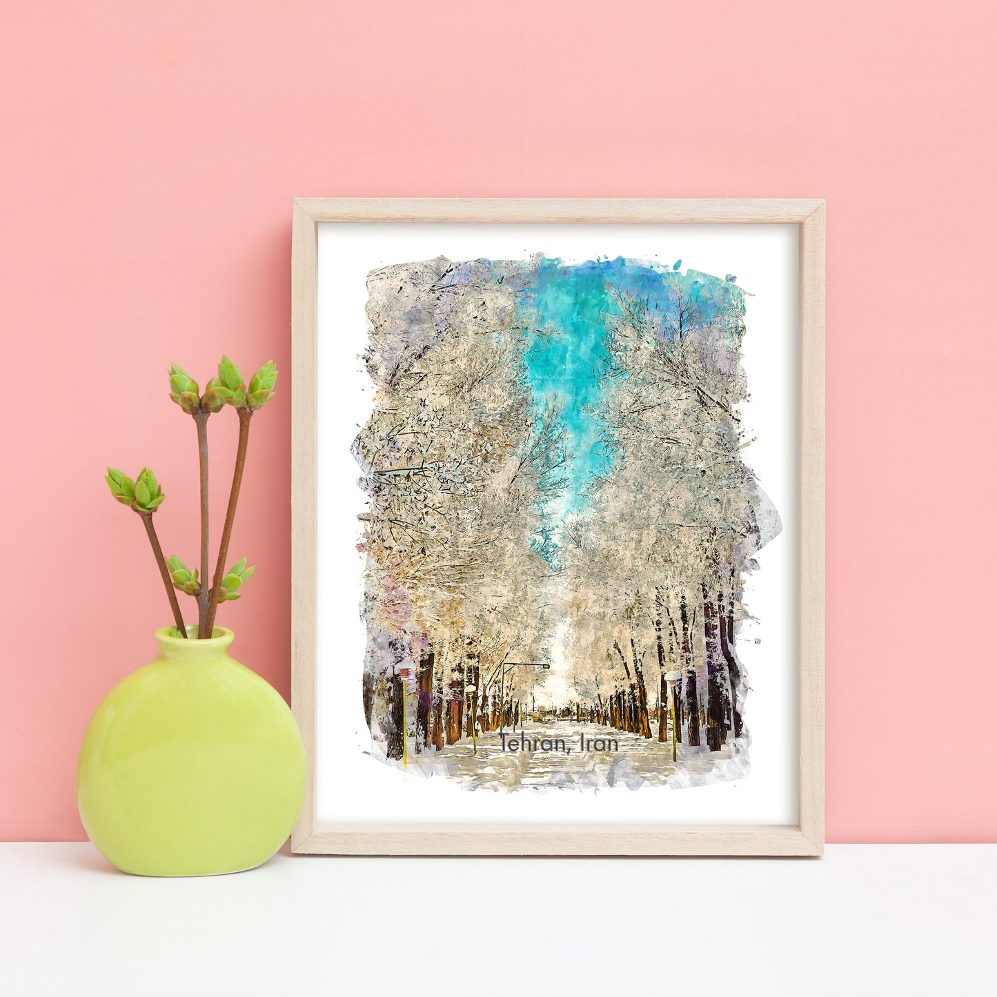 Tehran Snowy Boulevard, Iran, Art Print | 8×10 | Made in Canada - PhiloPerse