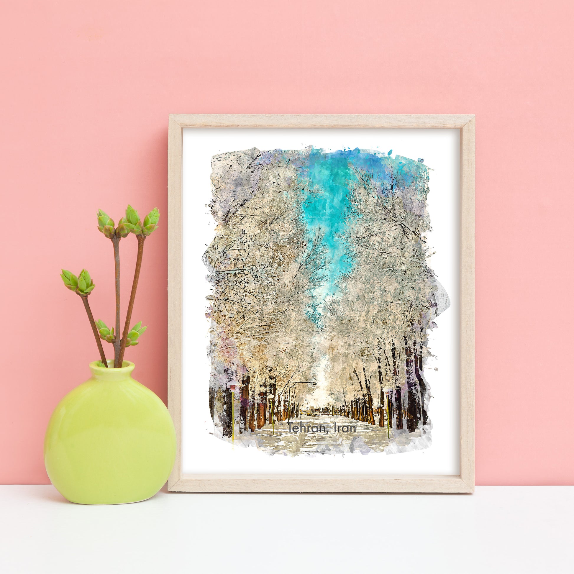 Tehran Snowy Boulevard, Iran, Art Print | 8×10 | Made in Canada - PhiloPerse