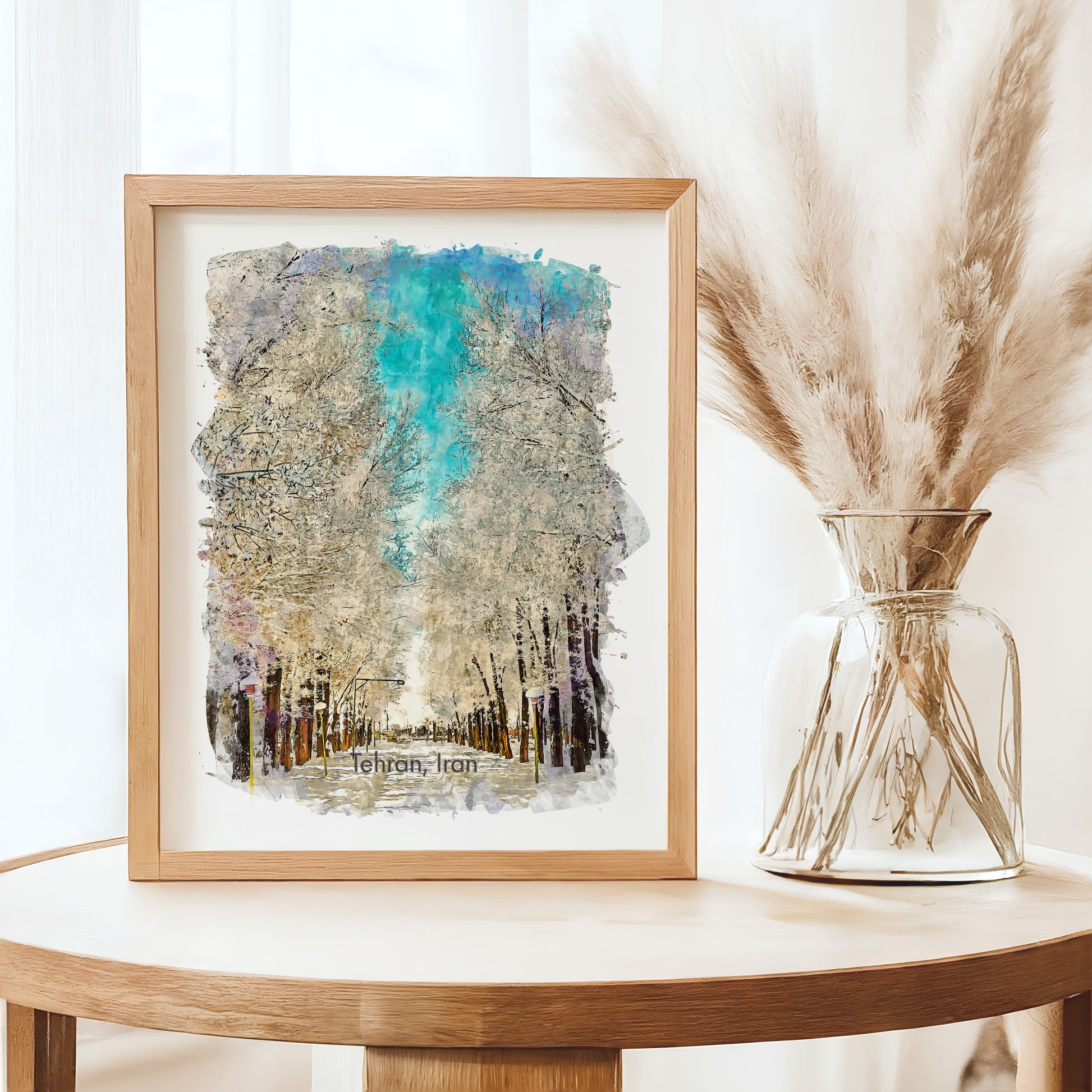 Tehran Snowy Boulevard, Iran, Art Print | 8×10 | Made in Canada - PhiloPerse