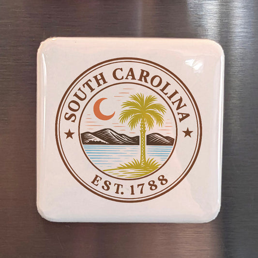 South Carolina Magnet | The Palmetto State | 2×2 | Made in Canada - PhiloPerse