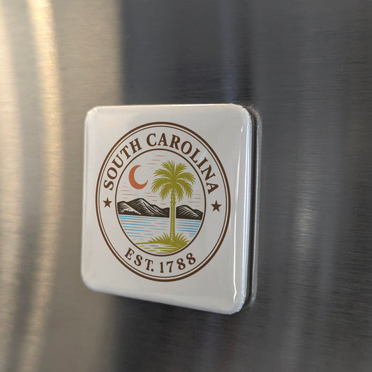 South Carolina Magnet | The Palmetto State | 2×2 | Made in Canada - PhiloPerse