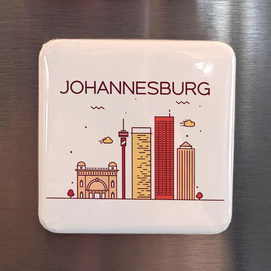Johannesburg South Africa Magnet | City of Gold on the Highveld | 2x2 | Made in Canada
