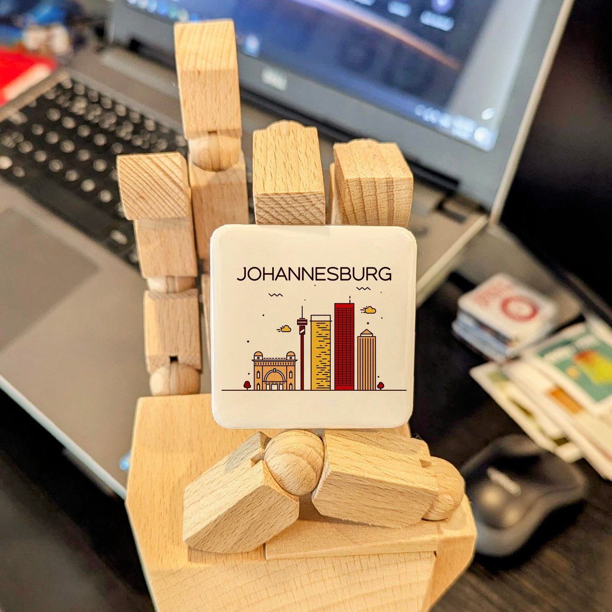 Johannesburg South Africa Magnet | City of Gold on the Highveld | 2x2 | Made in Canada