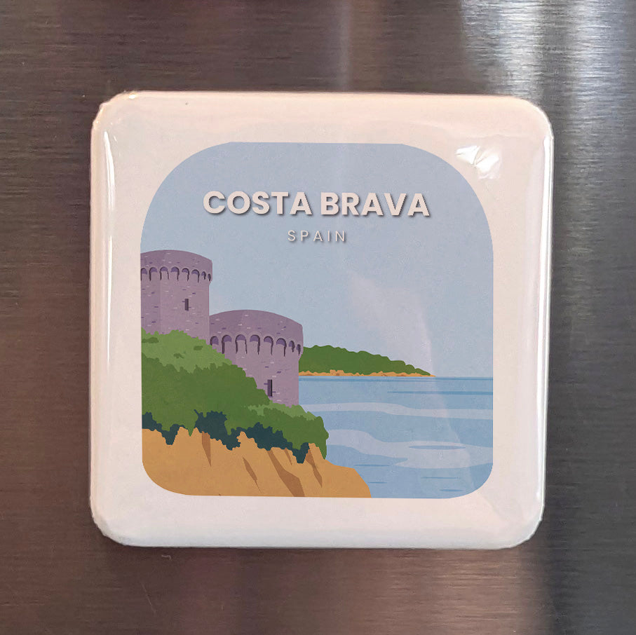 Costa Brava Spain Magnet | Wild Coast of Catalonia and the Turquoise Coves of the Mediterranean | 2x2 | Made in Canada