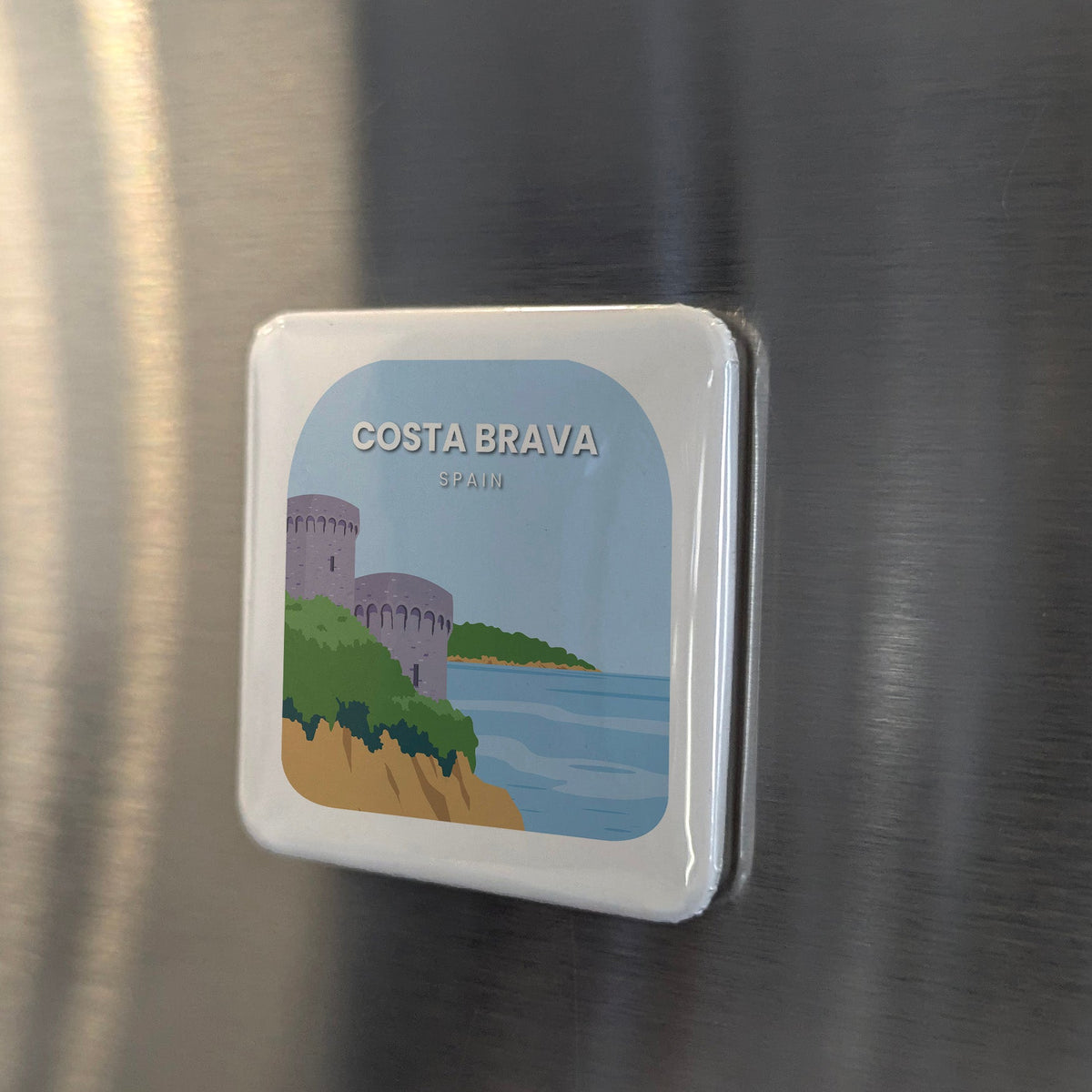 Costa Brava Spain Magnet | Wild Coast of Catalonia and the Turquoise Coves of the Mediterranean | 2x2 | Made in Canada