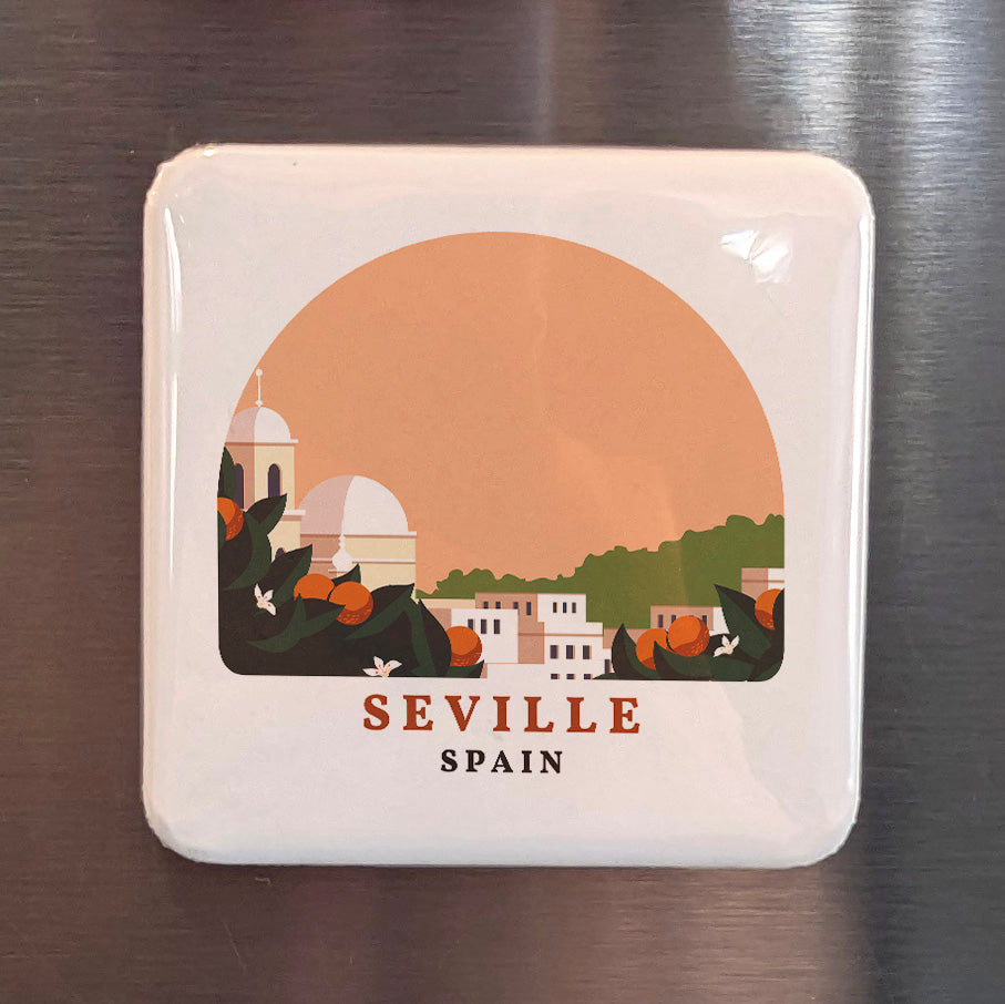 Seville Spain Magnet | City of Flamenco, the Alcazar, and the Gateway to the Americas | 2x2 | Made in Canada