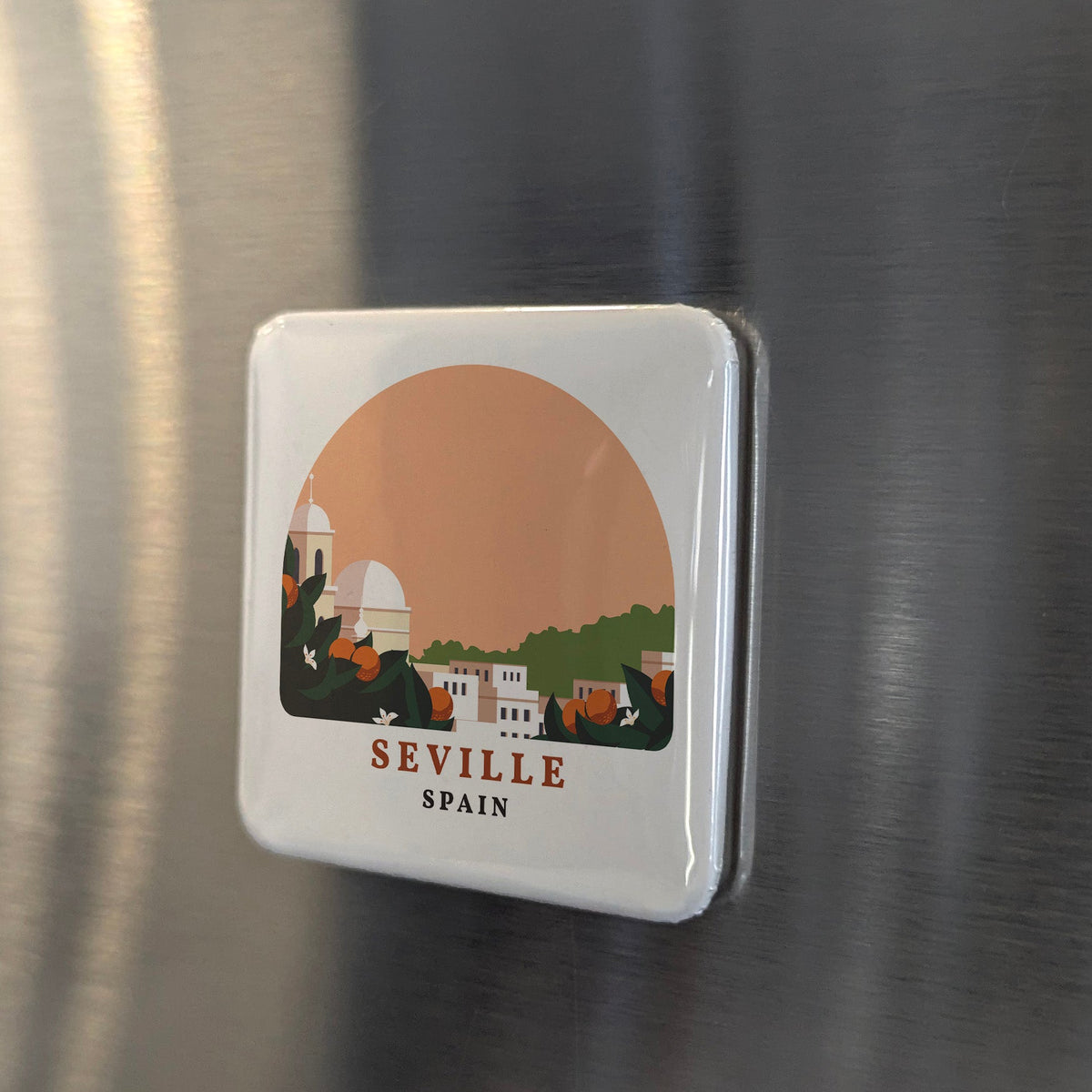 Seville Spain Magnet | City of Flamenco, the Alcazar, and the Gateway to the Americas | 2x2 | Made in Canada