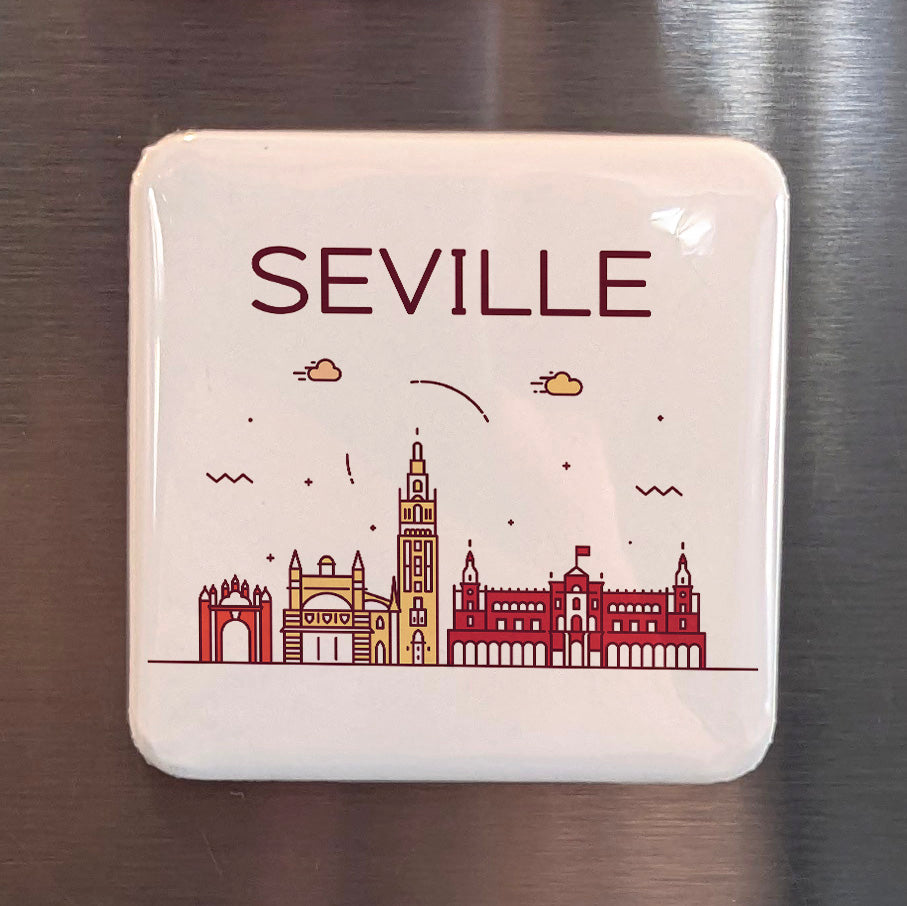 Seville Spain Magnet | Metropol Parasol Skyline and the Andalusian Capital on the Guadalquivir | 2x2 | Made in Canada