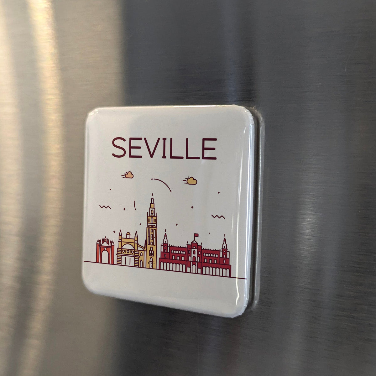 Seville Spain Magnet | Metropol Parasol Skyline and the Andalusian Capital on the Guadalquivir | 2x2 | Made in Canada