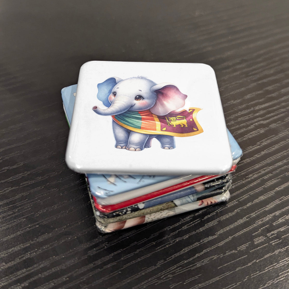 Sri Lanka Asia Magnet | Sri Lankan Elephant Sacred Giant of the Teardrop Isle | 2x2 | Made in Canada