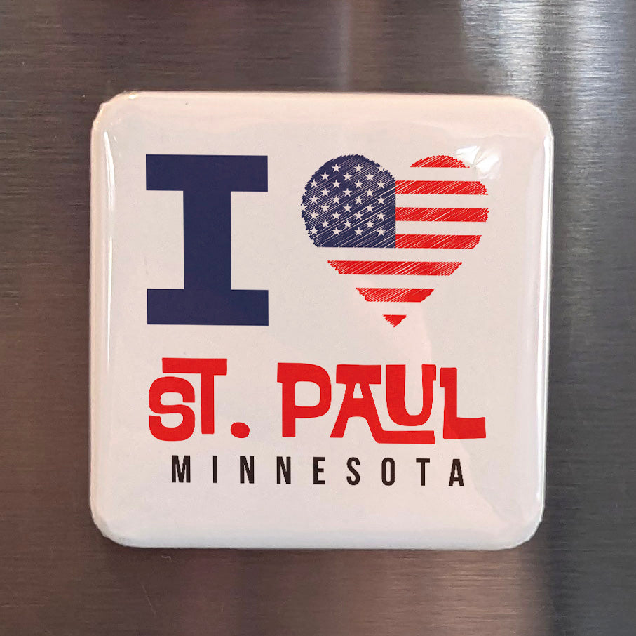 St. Paul Minnesota Magnet | Capital City on the Mississippi | 2×2 | Made in Canada - PhiloPerse