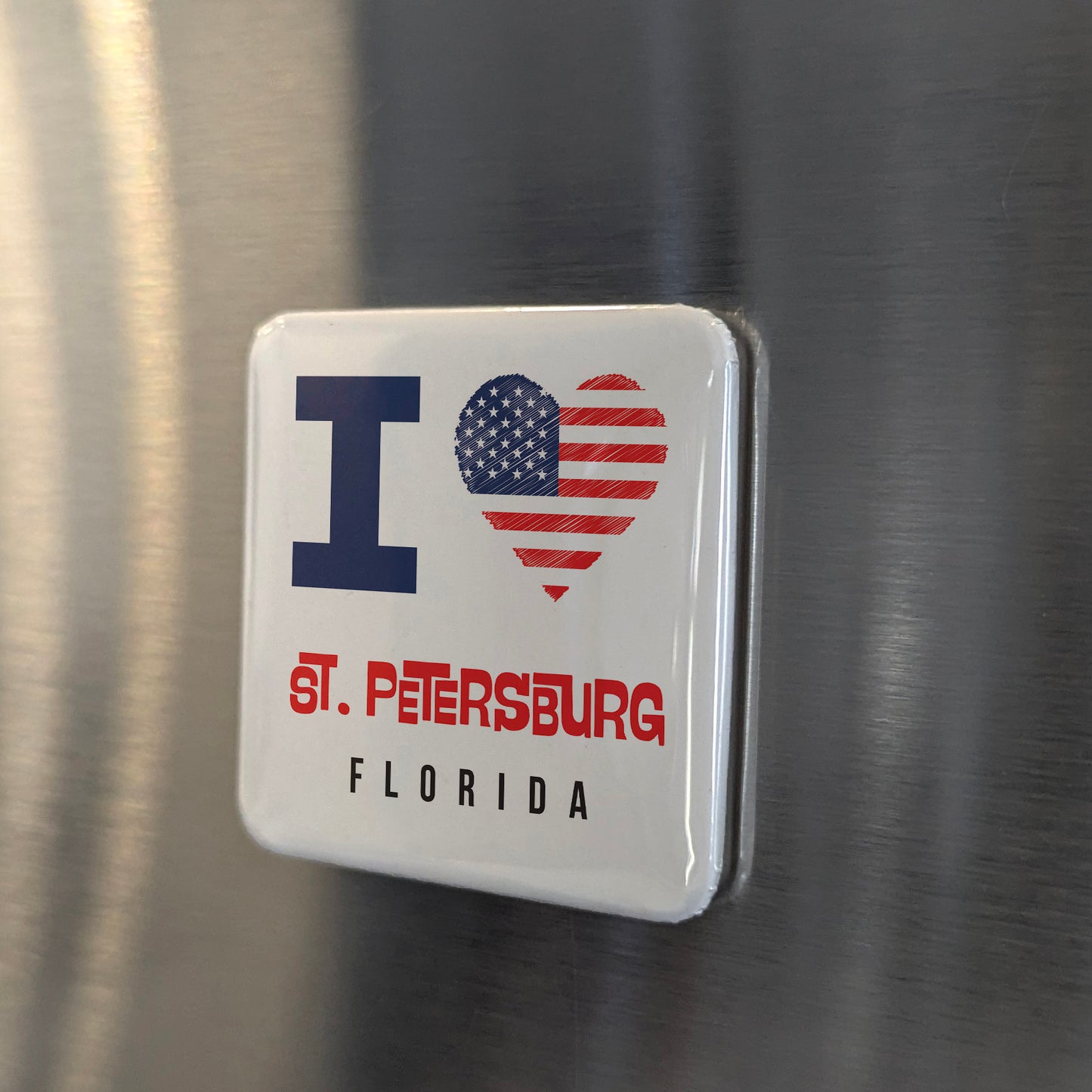 St. Petersburg Florida Magnet | Sunshine City | 2×2 | Made in Canada - PhiloPerse