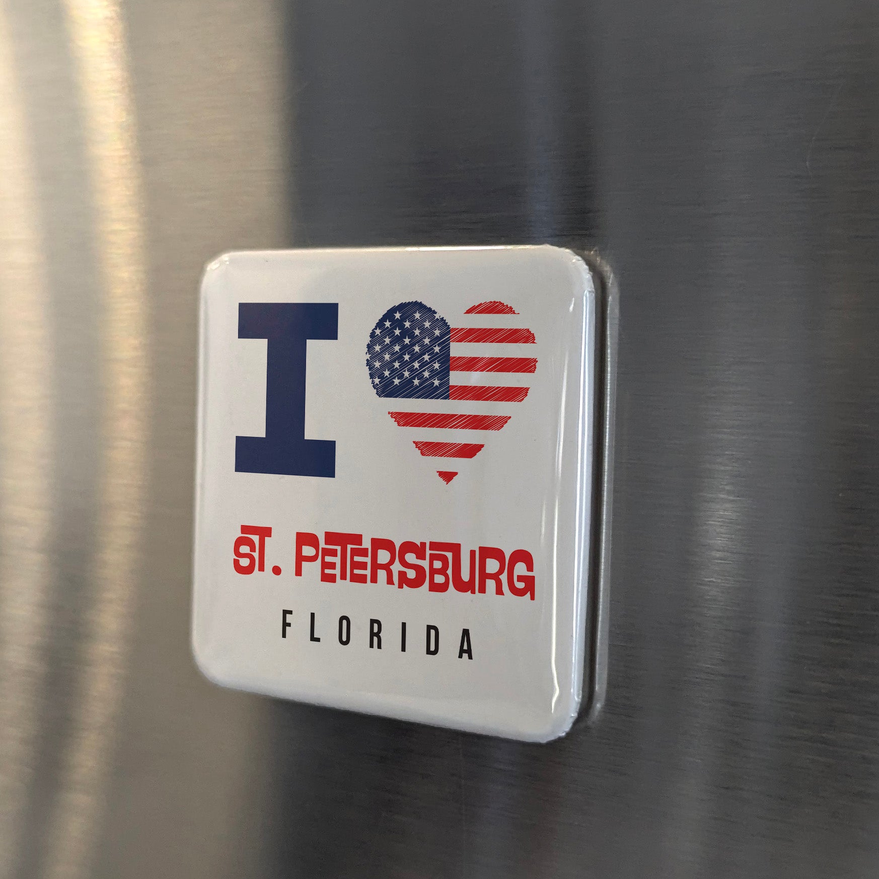 St. Petersburg Florida Magnet | Sunshine City | 2×2 | Made in Canada - PhiloPerse