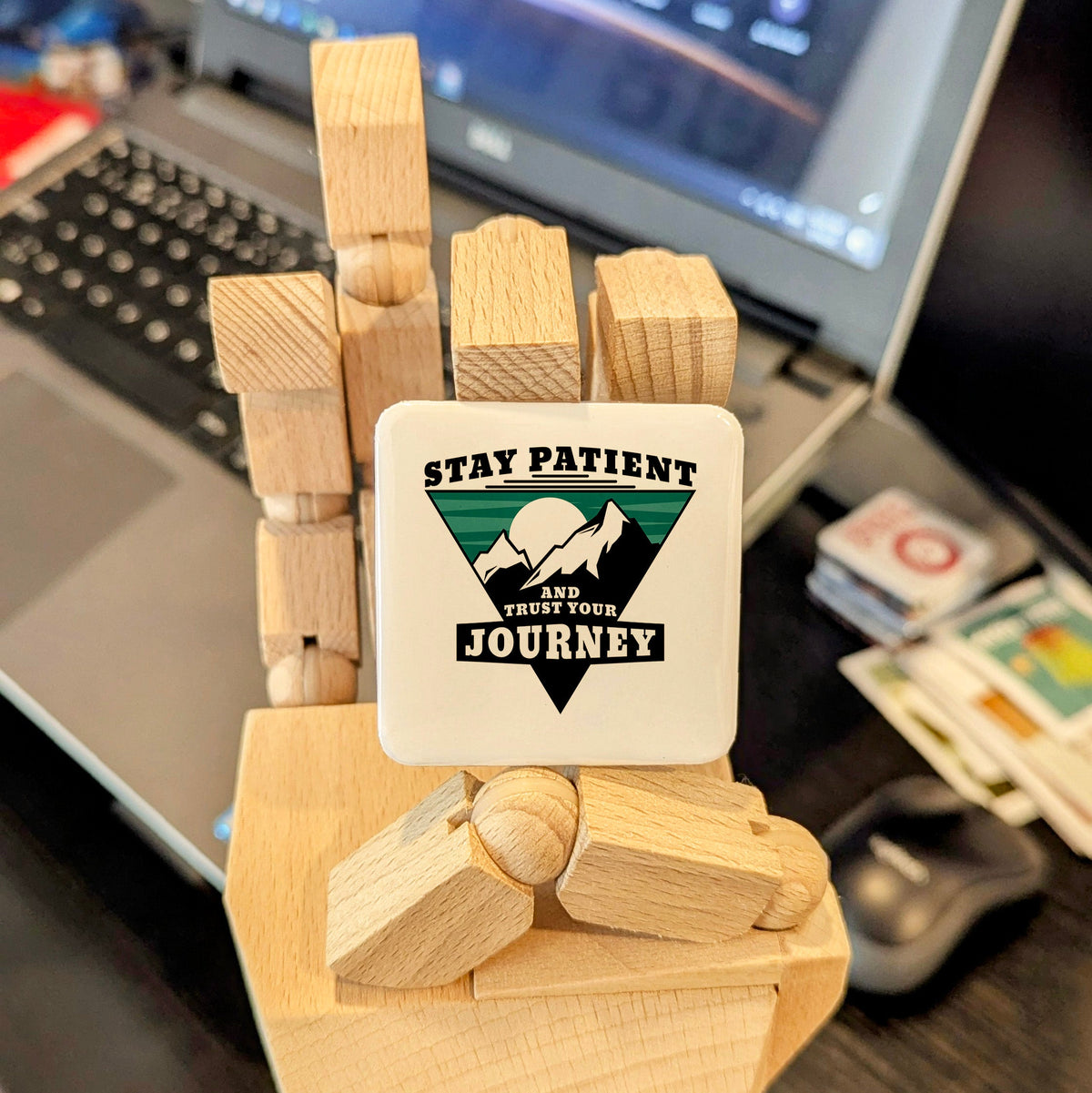 Stay Patient Magnet | Trust Your Journey | 2×2 | Made in Canada - PhiloPerse