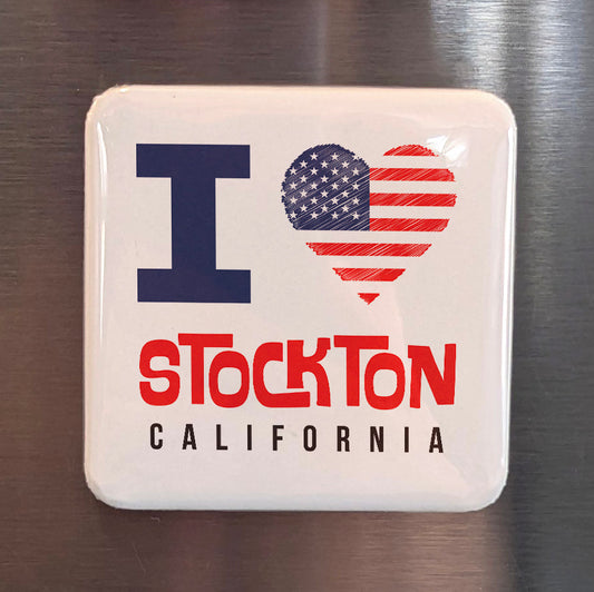 Stockton California Magnet | Port City of the Valley | 2×2 | Made in Canada - PhiloPerse