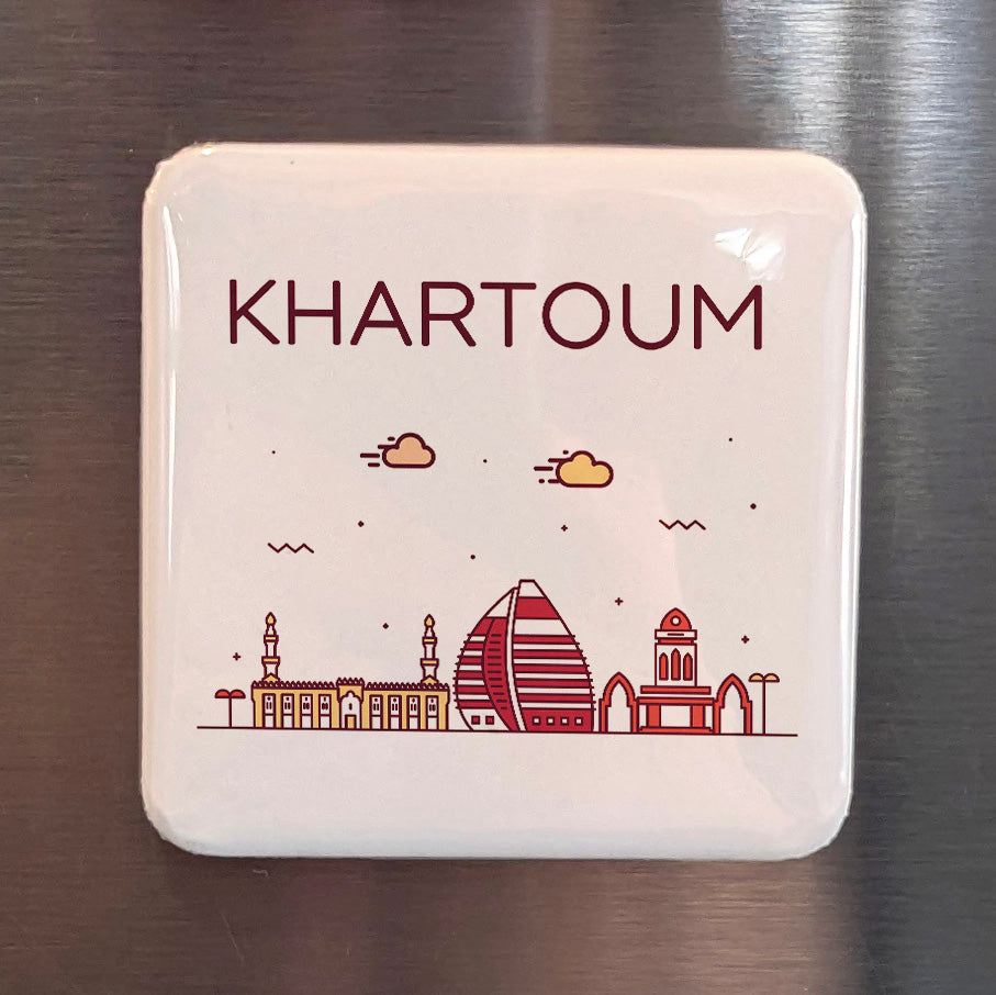 Khartoum Sudan Africa Magnet | Confluence of the Two Niles | 2x2 | Made in Canada