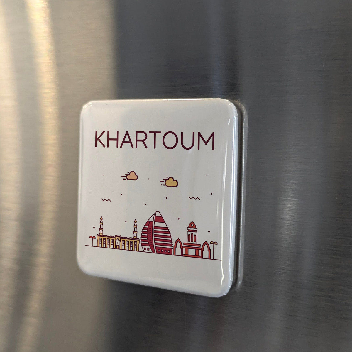 Khartoum Sudan Africa Magnet | Confluence of the Two Niles | 2x2 | Made in Canada