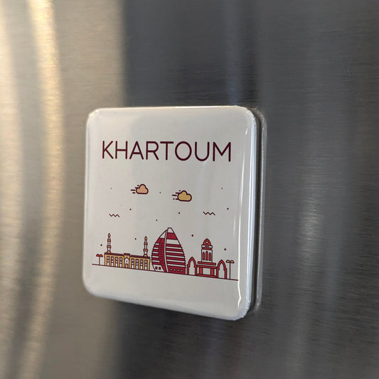 Khartoum Sudan Africa Magnet | Confluence of the Two Niles | 2x2 | Made in Canada - PhiloPerse