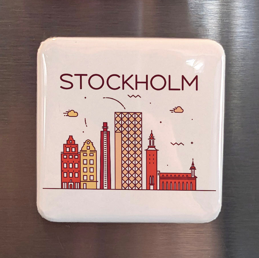 Stockholm Sweden Magnet | Venice of the North and Capital Spread Across Fourteen Islands | 2x2 | Made in Canada