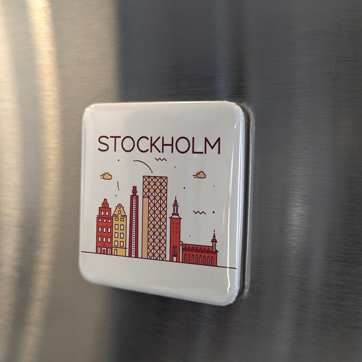 Stockholm Sweden Magnet | Venice of the North and Capital Spread Across Fourteen Islands | 2x2 | Made in Canada