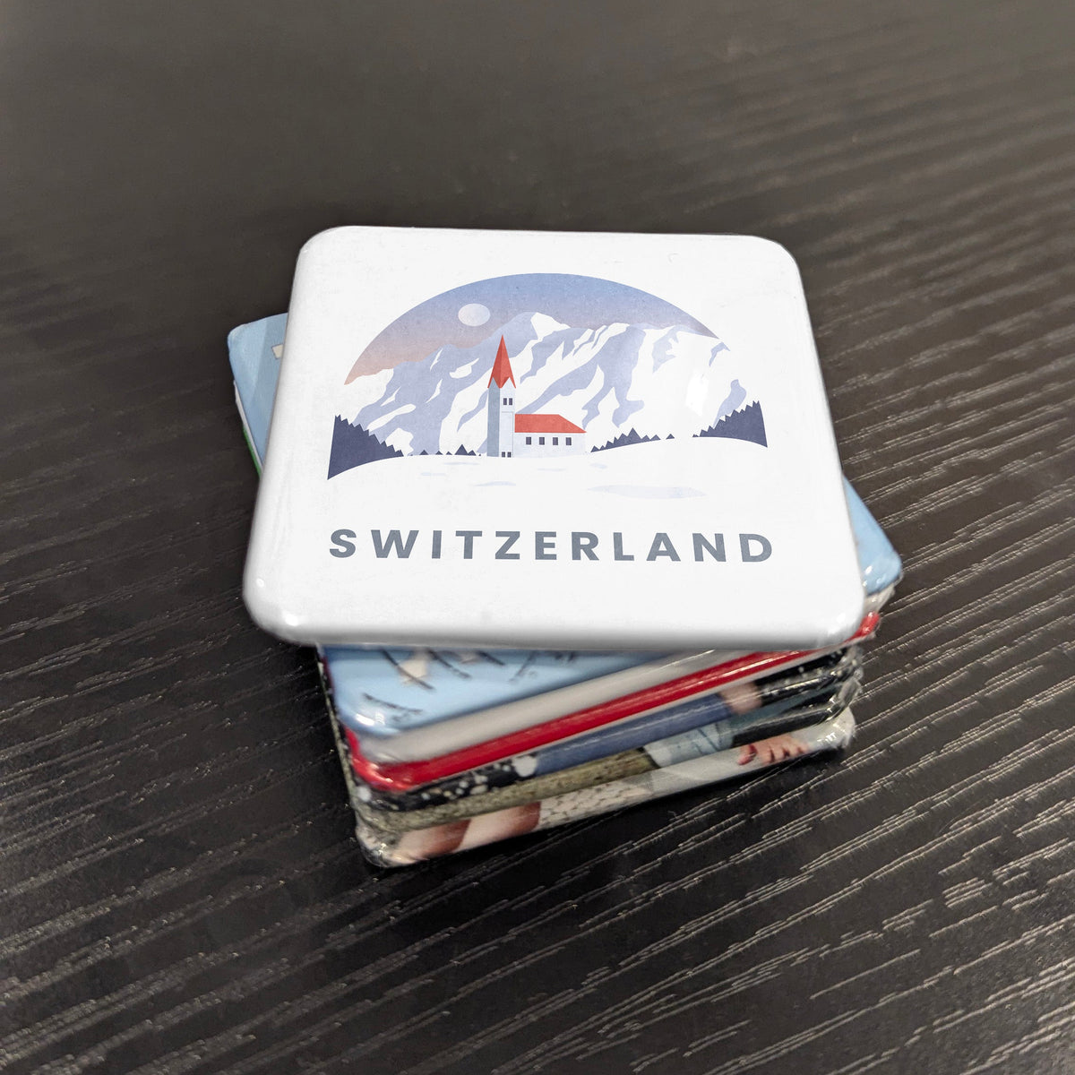 Switzerland Magnet | Land of the Alps, Watches, and the Heart of Europe | 2x2 | Made in Canada
