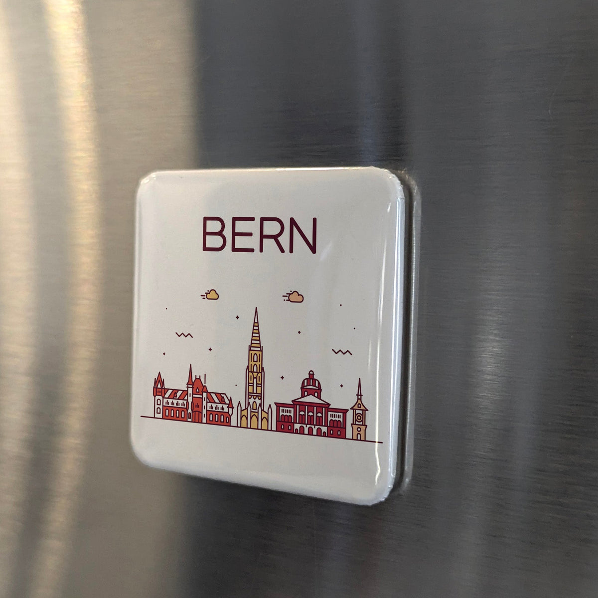 Bern Switzerland Magnet | Federal Capital in the Bear City on the Aare | 2x2 | Made in Canada
