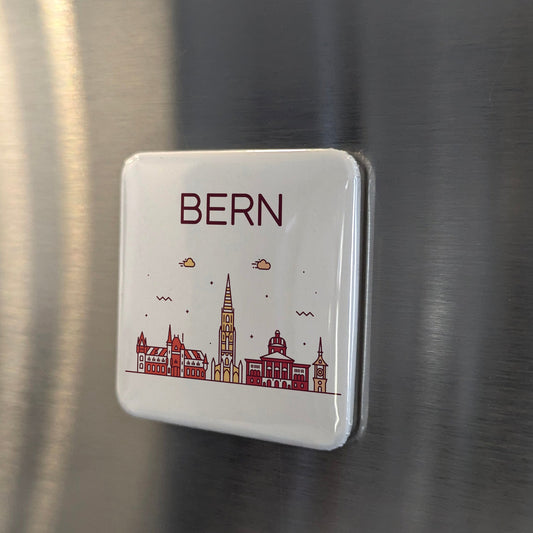 Bern Switzerland Magnet | Federal Capital in the Bear City on the Aare | 2x2 | Made in Canada - PhiloPerse