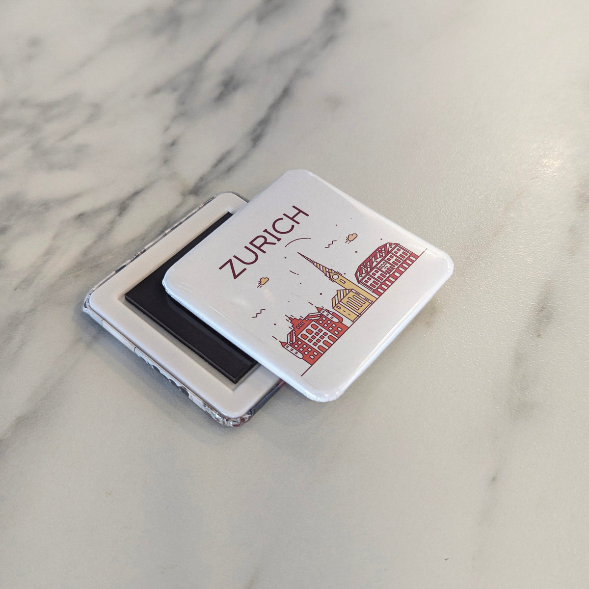 Zurich Switzerland Magnet | Financial Capital on the Lake and City of the Reformation | 2x2 | Made in Canada