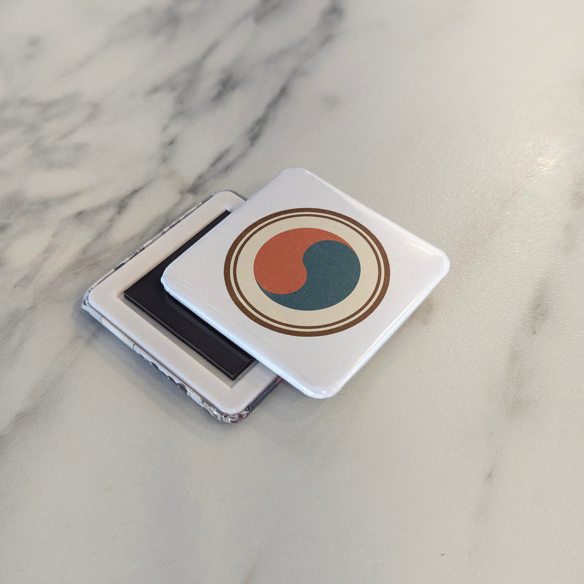 Taeguk Symbol Asia Magnet | Ancient Korean Cosmic Balance of the I Ching | 2x2 | Made in Canada