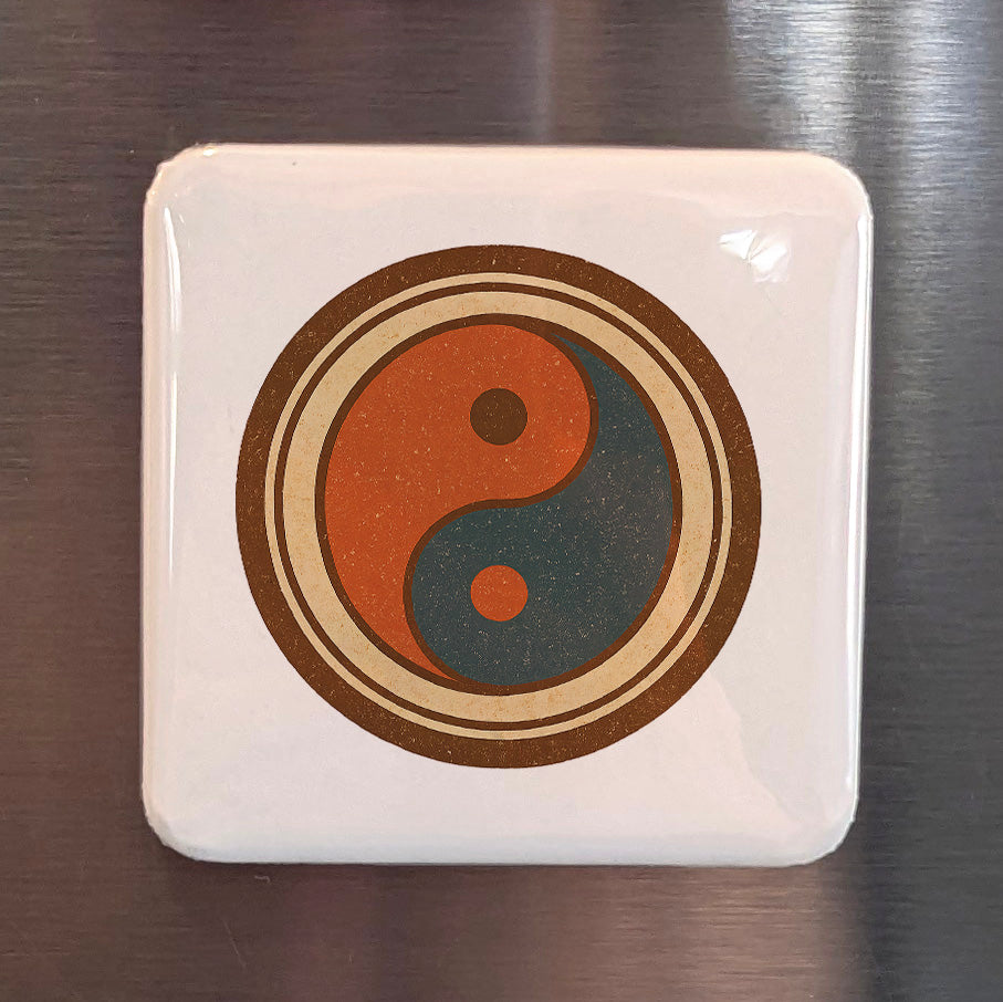 Yin Yang Symbol Asia Magnet | Ancient Daoist Balance of Opposing Forces | 2x2 | Made in Canada
