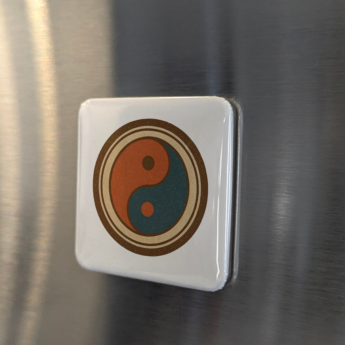 Yin Yang Symbol Asia Magnet | Ancient Daoist Balance of Opposing Forces | 2x2 | Made in Canada