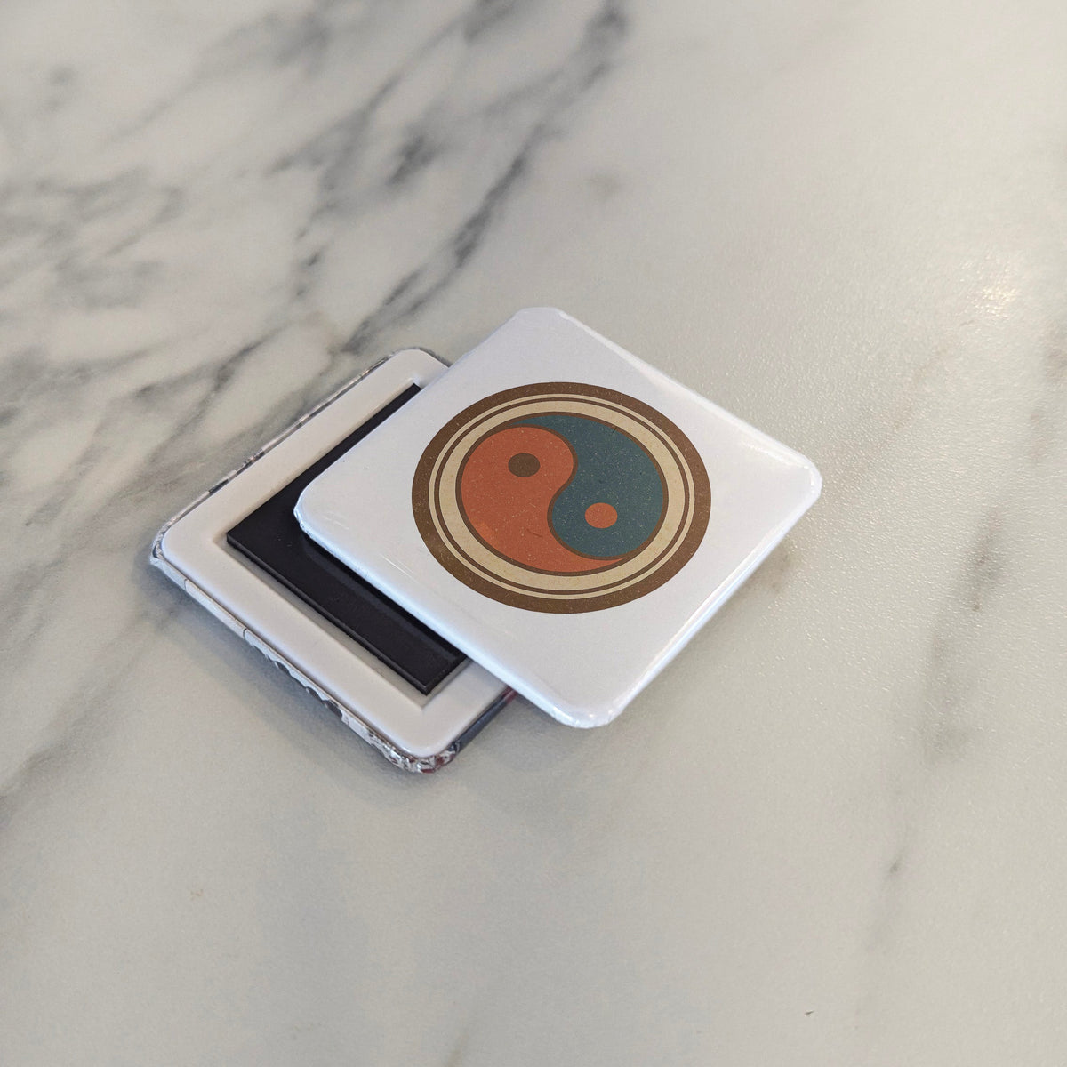 Yin Yang Symbol Asia Magnet | Ancient Daoist Balance of Opposing Forces | 2x2 | Made in Canada